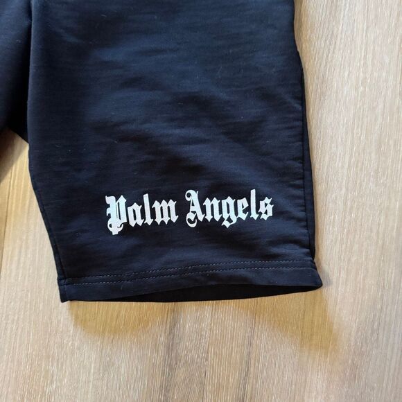 Palm Angels Black Drawstring Track Shorts Size S Luxury High End Streetwear PA - Picture 2 of 5